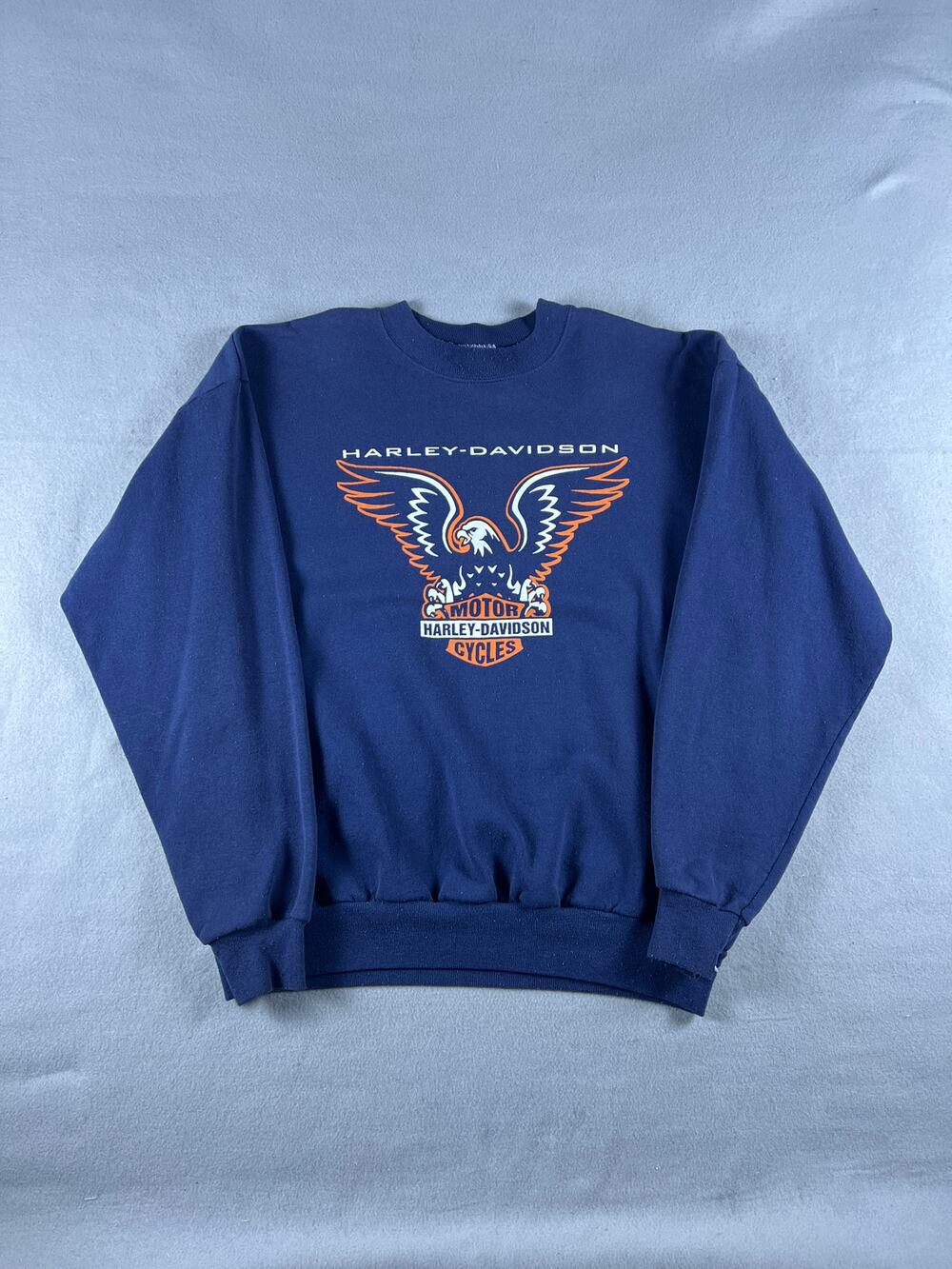 VTG Harley Davidson Crenwneck Sweatshirt Large Biker Pullover 90s Eagle